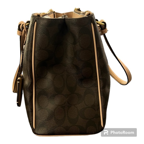 Coach Signature Peyton Double Zip w/ Matching Wallet- EUC - Picture 2 of 14